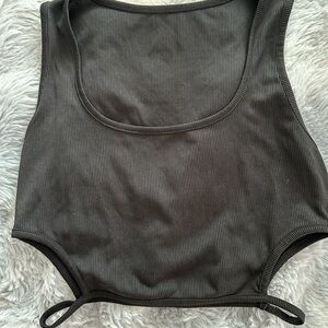 Ribbed Black Tank Top